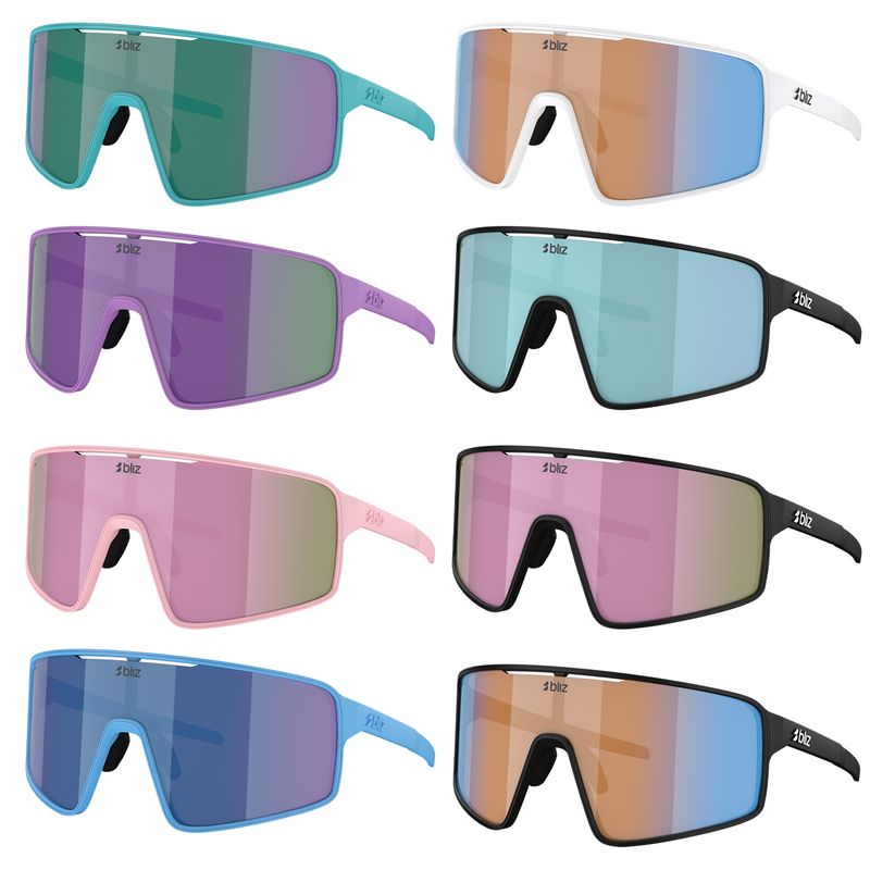 Bliz - Shaped By The North P001 - Matte Black-Coral/Orange Mirror Blue
