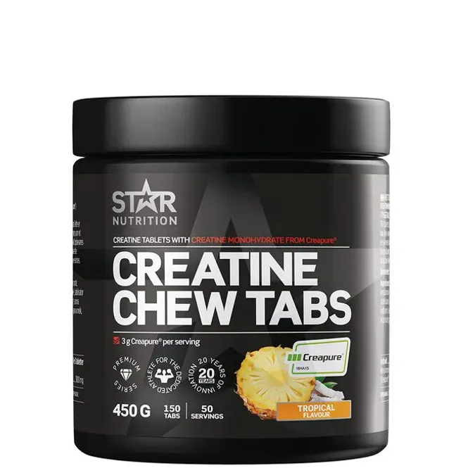 Hovedbilde Star Nutrition - Creatine Chew Tabs Tropical 150 stk
