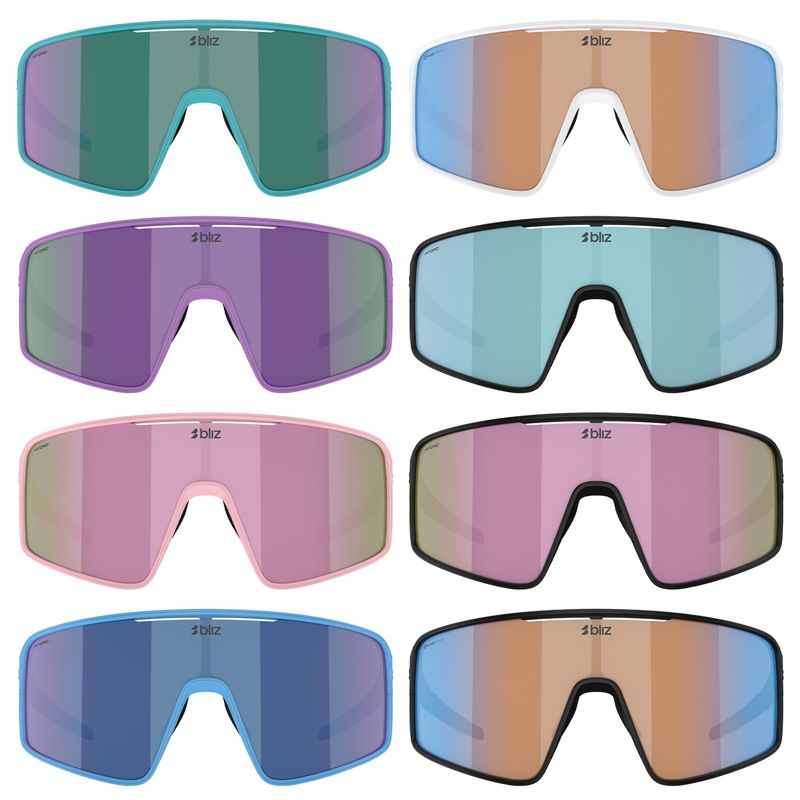 Bliz - Shaped By The North P001 - Matte Black-Coral/Orange Mirror Blue