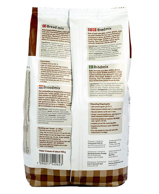 Hovedbilde Sunnere Brødmix Fiberbrød 1kg