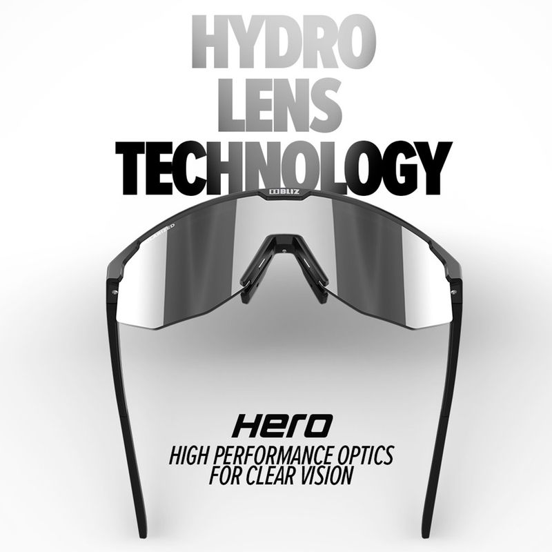 Bliz Hero Polarized - Matt Black, Smoke w/Silver Mirror Polarize
