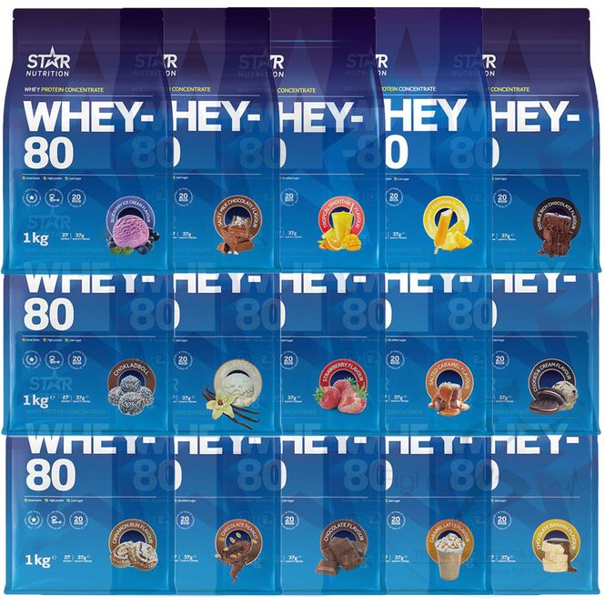 Hovedbilde Star Nutrition Whey - Myseprotein 80 1kg