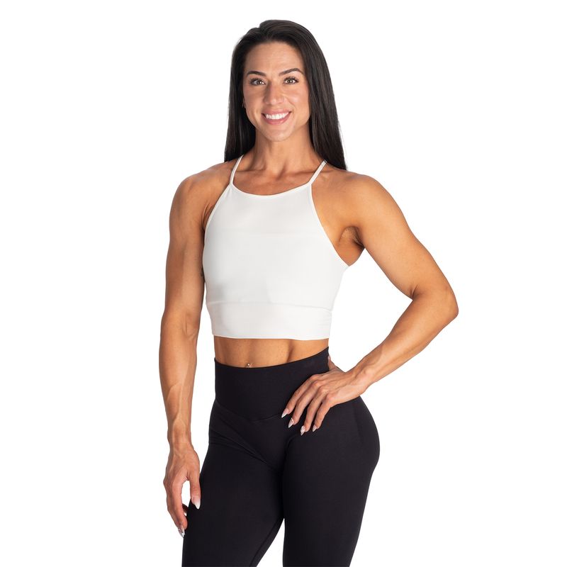 Better Bodies Performance Crop Halter - Off White