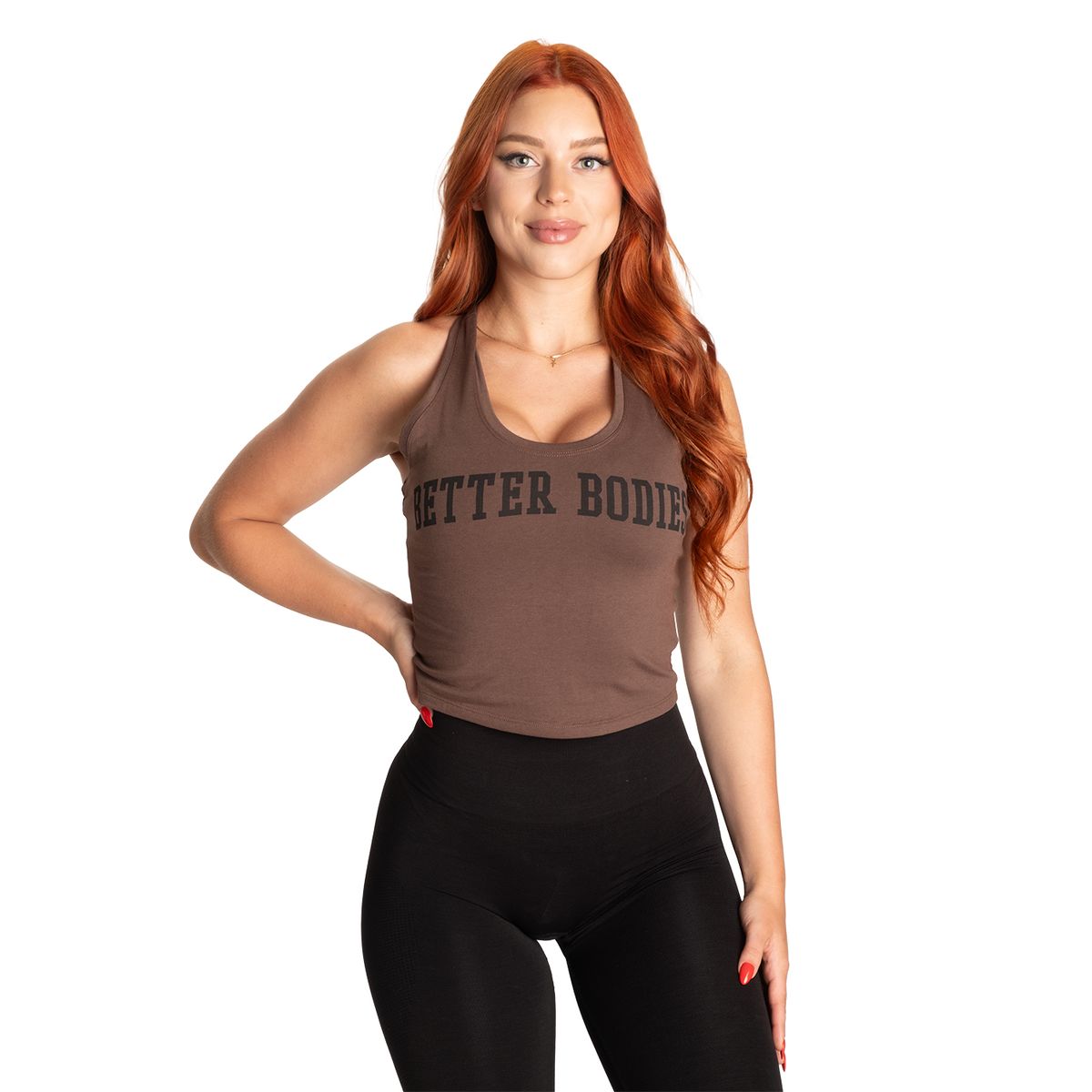 Better Bodies BB Crop T-Back - Timber