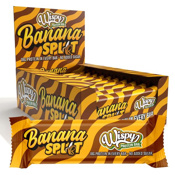 Hovedbilde Wispy Proteinbar - Banana Split (10x55g)