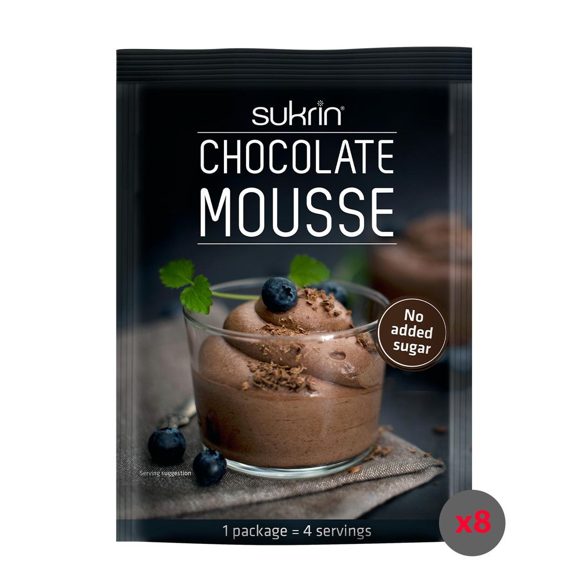 Sukrin Chocolate Mousse (8x85g)
