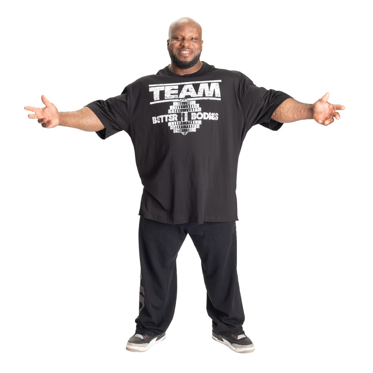 Better Bodies Team Pump Cover Iron Tee - Black