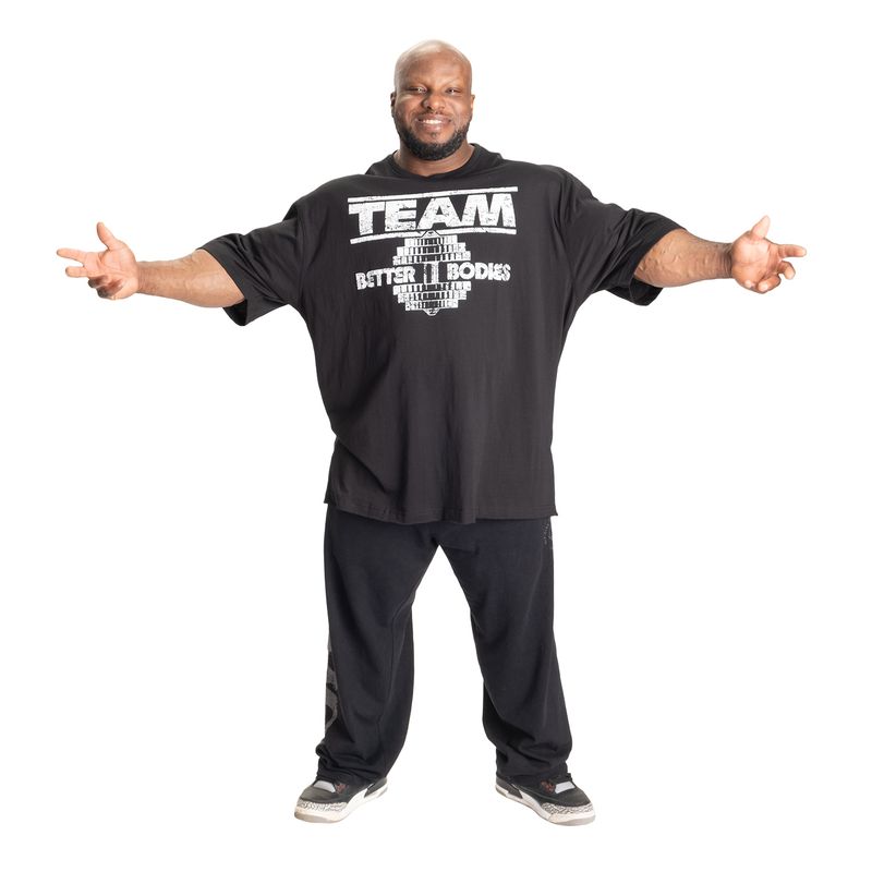 Better Bodies Team Pump Cover Iron Tee - Black