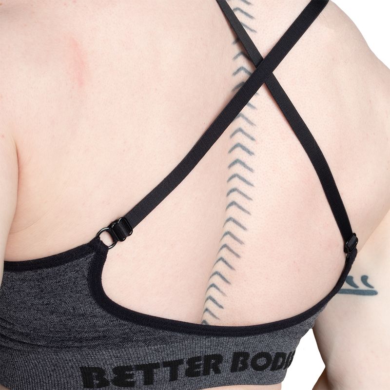 Better Bodies Curve Scrunch Bra - Black Melange