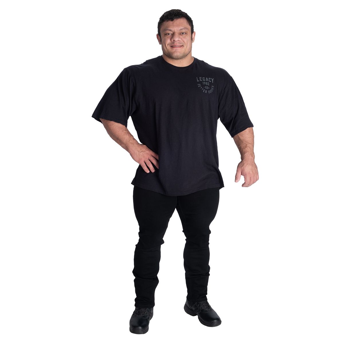 Better Bodies Legacy Slub Iron Tee - Washed Black