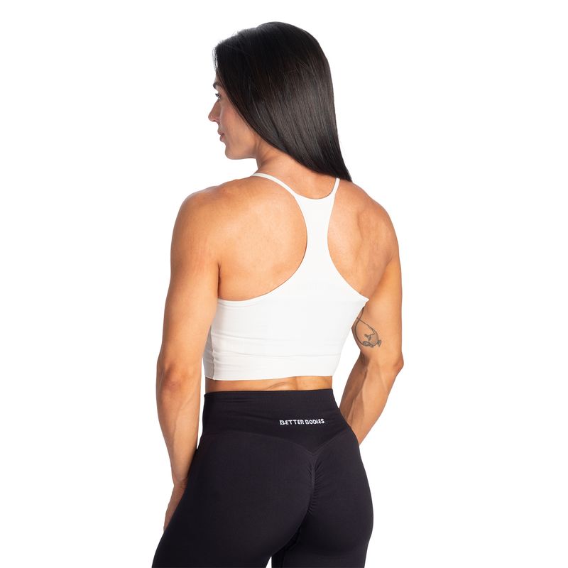Better Bodies Performance Crop Halter - Off White