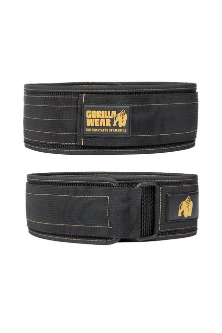 Hovedbilde Gorilla Wear - Nylon Belt Black/Gold 10cm