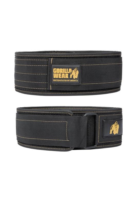 Gorilla Wear - Nylon Belt Black/Gold 10cm
